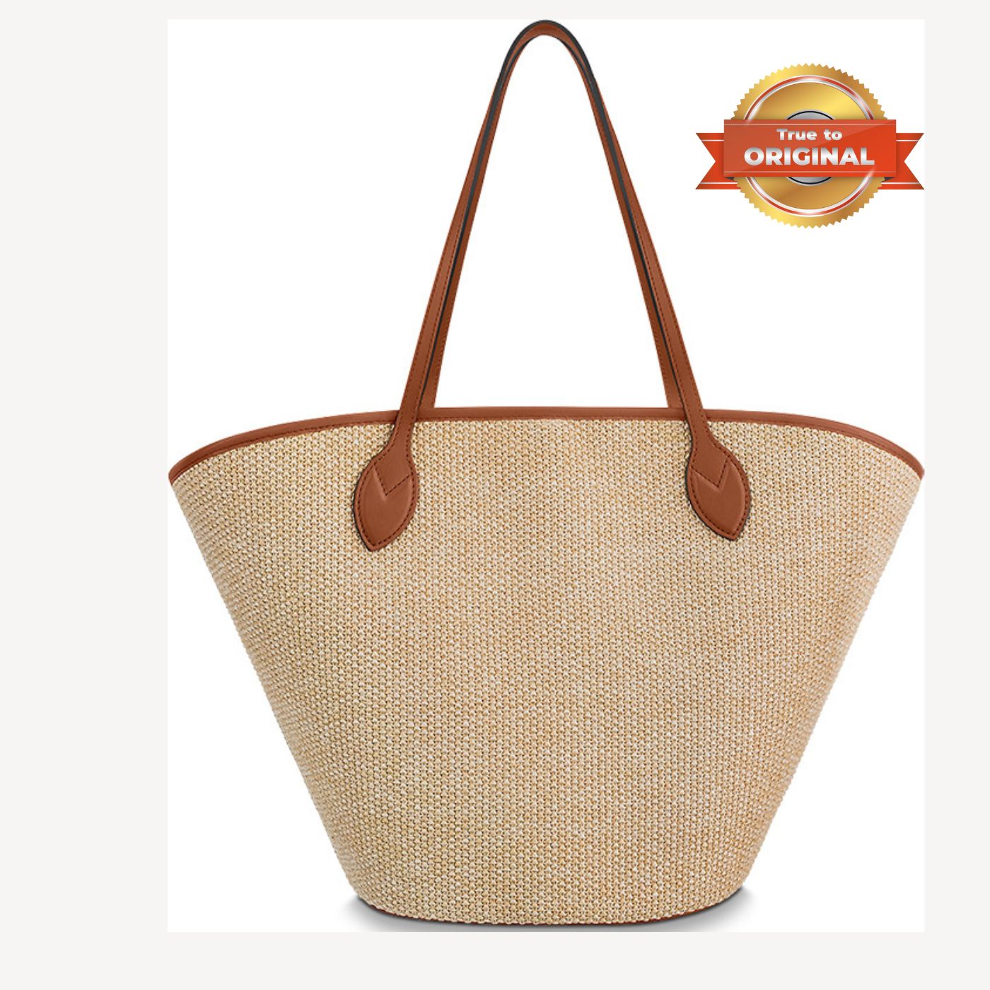 [True-to-ORIGINAL] Louis Vuitton Saint Jacques Raffia Brown For Women 22.4in/57cm